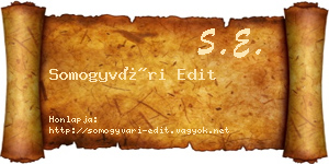 Somogyvári Edit névjegykártya